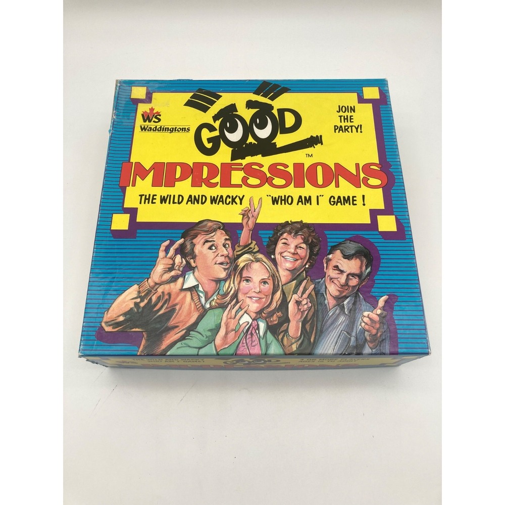 Vintage 1988 Waddingtons Good Impressions Party Board Game Canadian Edition